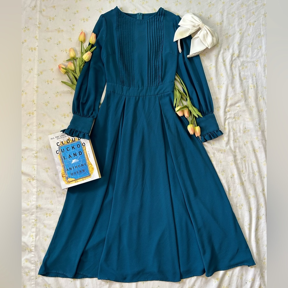 🌷SOLD🌷 Blue Cottagecore Formal Dress 🌷🤍 - Picture 1 of 3